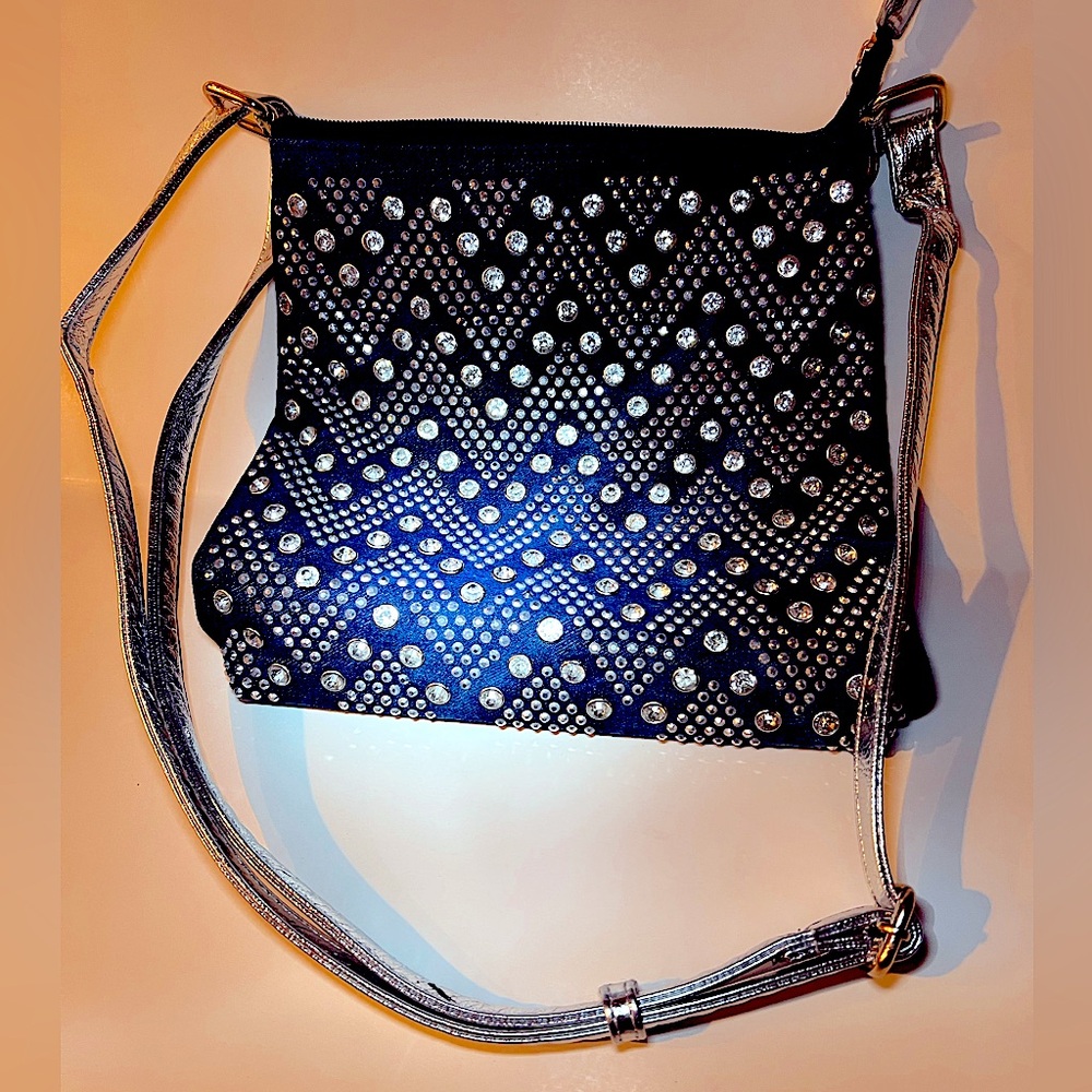Denim Crossbody studded bling bag
